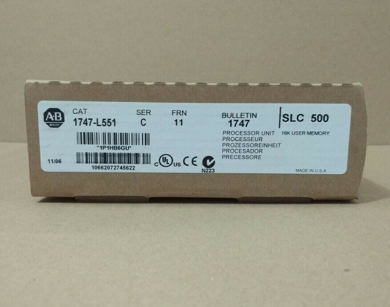 Allen-Bradley 1747-L551 SLC 5/05 Controller, 16K, Ethernet Anschluss RS-232, Serie C
