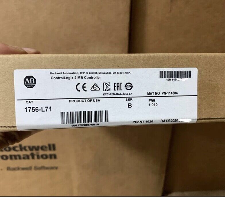 Allen-Bradley 1756-L71 ControlLogix Logix5571 Prozessor mit 2 Mbytes Speicher, B