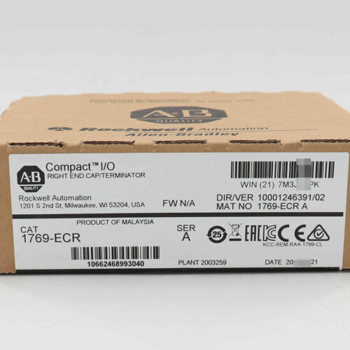 Allen-Bradley 1769-ECR CompactLogix Rechte Endkappe/Terminator, Serie A