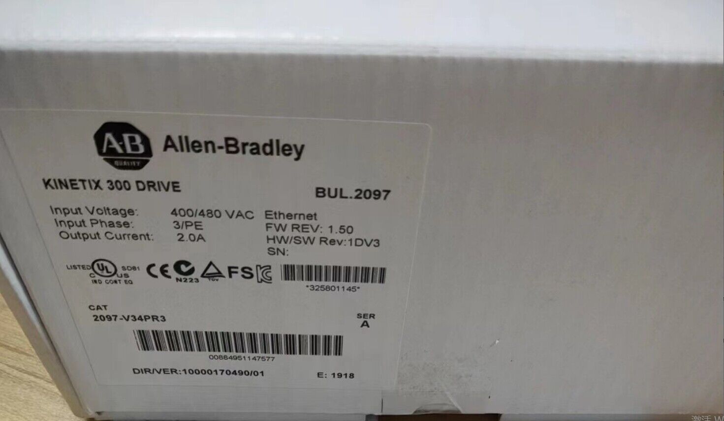 Allen-Bradley 2097-V34PR3 Kinetix 300 Servoantrieb, 400/480V AC, 3-PH, 2A, Servo. A