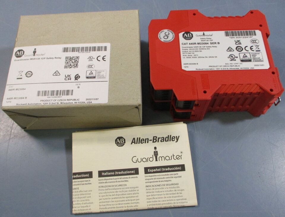 Allen-Bradley 440R-M23084 Sicherheitsrelais MSR138.1DP Minotaur 24V AC/DC 4NO, Ser. B