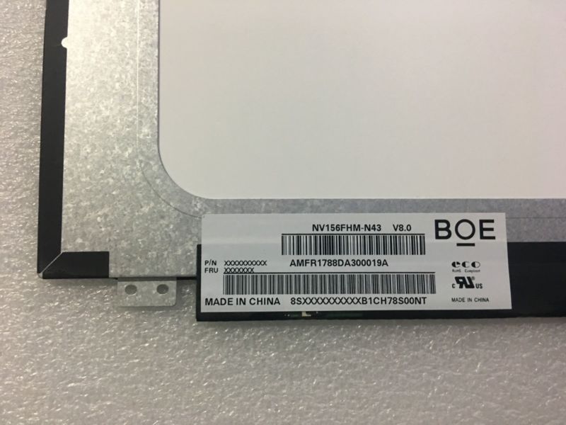 Genaue NV156FHM-N43 V8.0 BOE 15,6 "FHD IPS Ersatz LCD LED Bildschirm 72% NTSC