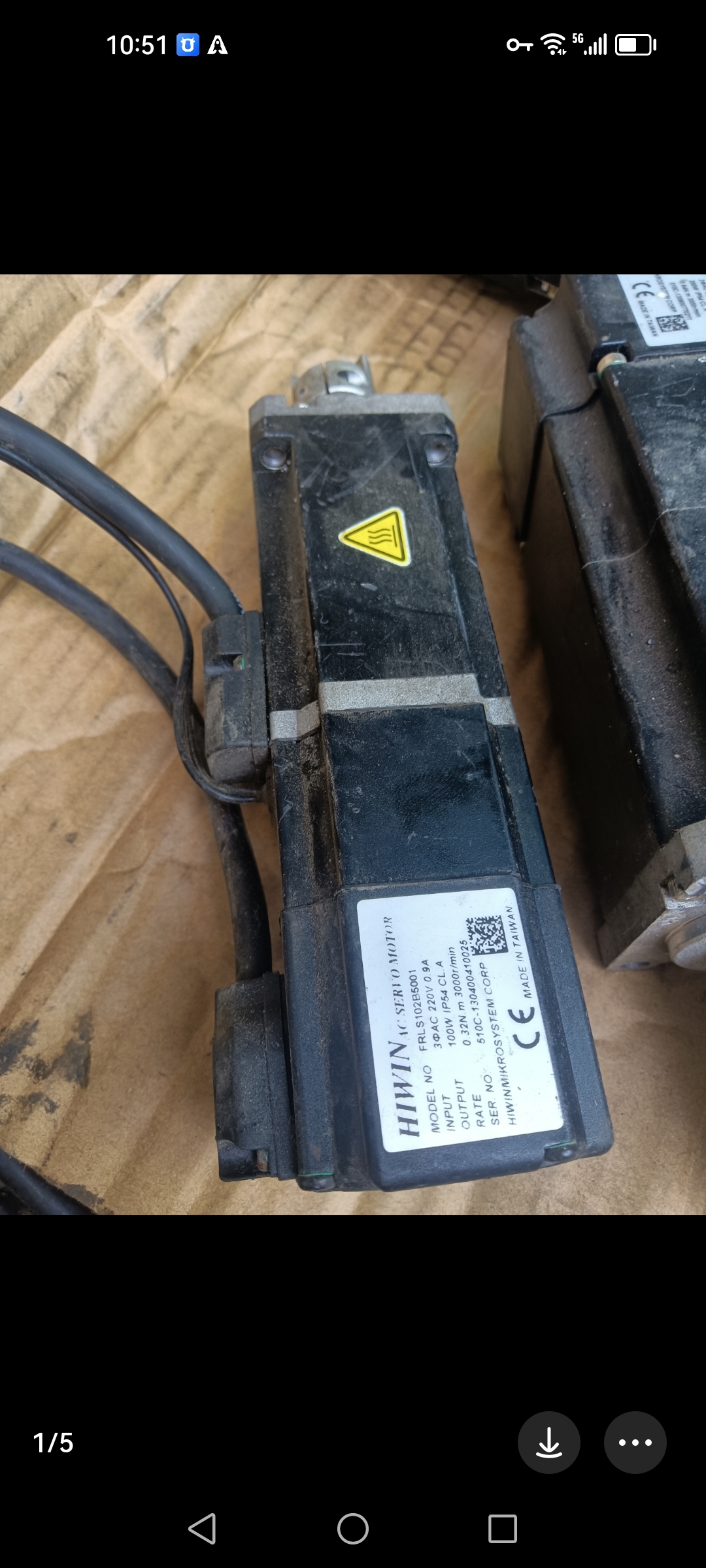 Hiwin AC-Servomotor FRLS102B5001 220 V 100 W