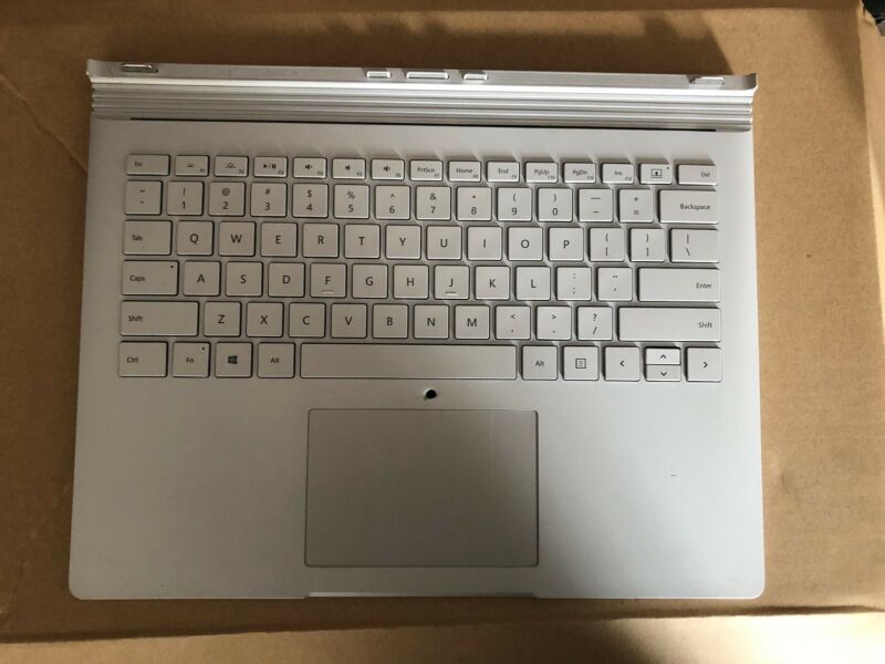 Original Microsoft Surface Book Tastatur Silber Modell 1705. NVIDIA GPU. Batterie