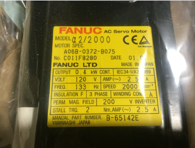 Neuer FANUC A06B-0372-B075 Servomotor A2/2000 A64 IMPULS-ENCODER