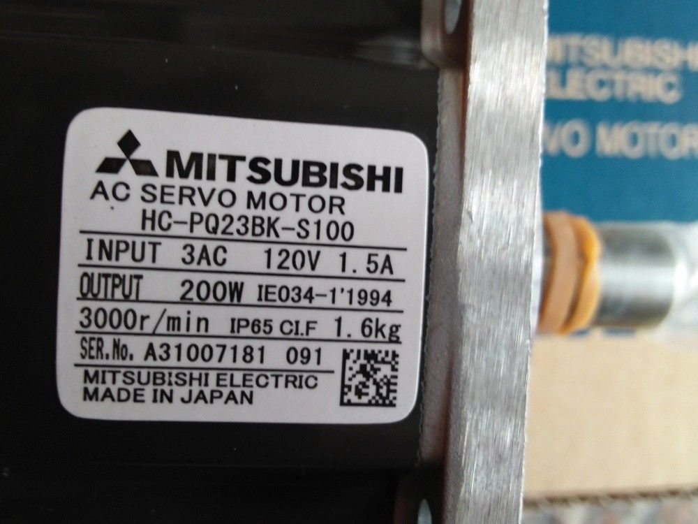 Mitsubishi 200 W 3000 U/min AC-Servomotor HC-PQ23BK-S100 HCPQ23BKS100