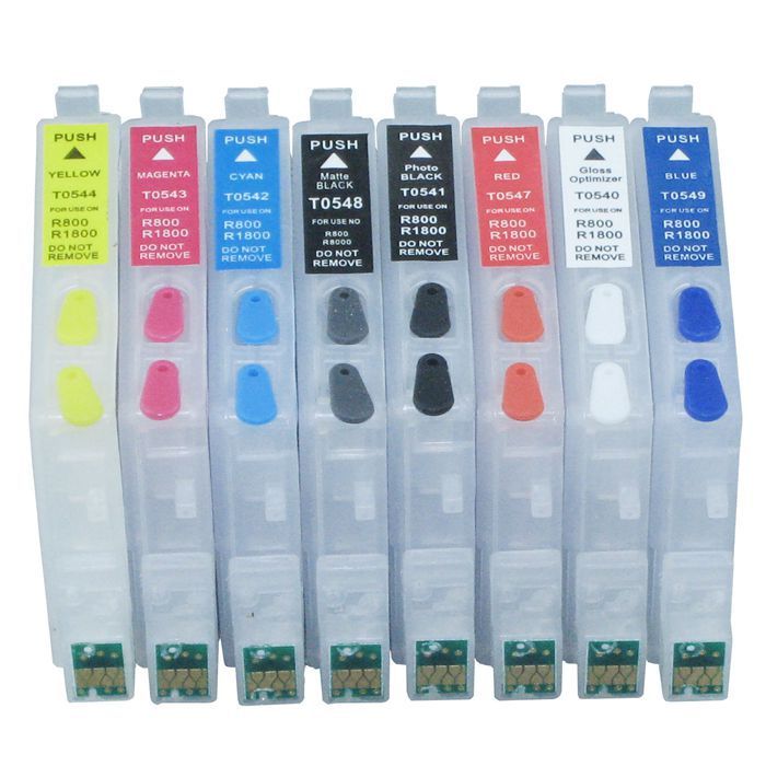 Leere nachfüllbare Tintenpatrone für Epson Stylus Photo R800 R1800 Drucker mit ARC