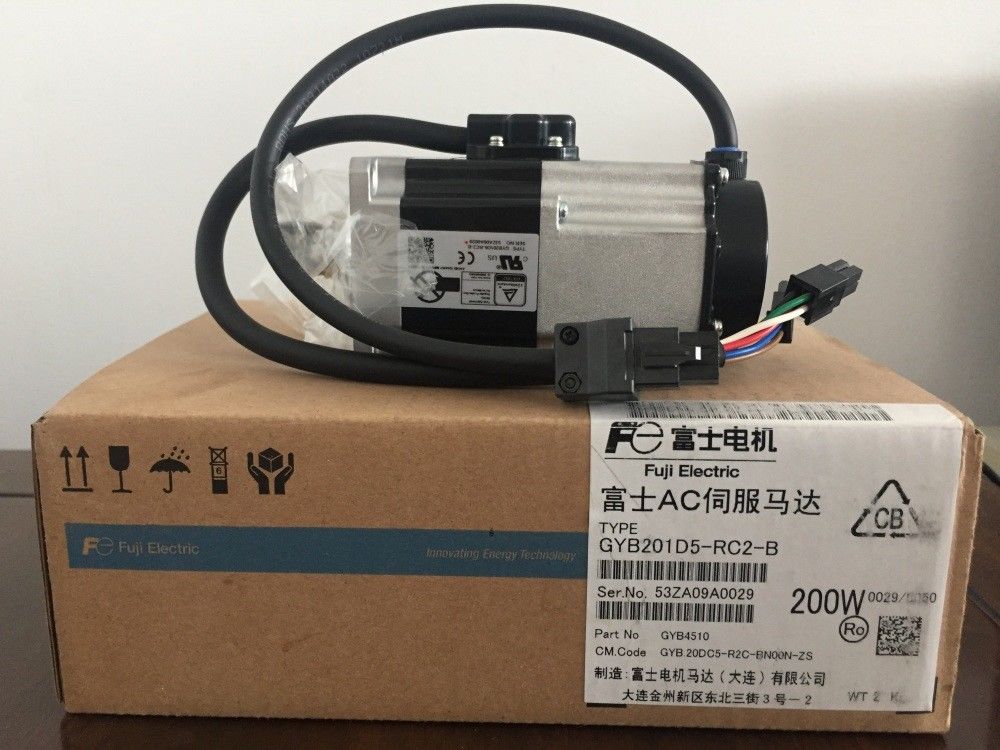nagelneuer FUJI ELECTRIC AC-SERVOMOTOR GYB201D5-RC2-B GYB201D5RC2B IM KASTEN